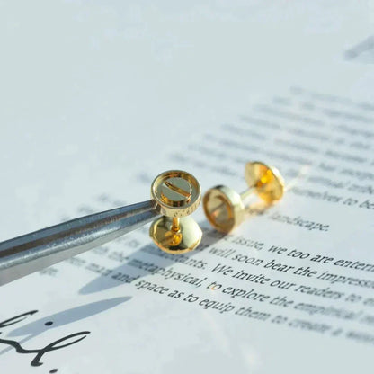 [Vicky]LOVE EARRINGS GOLD 10MM