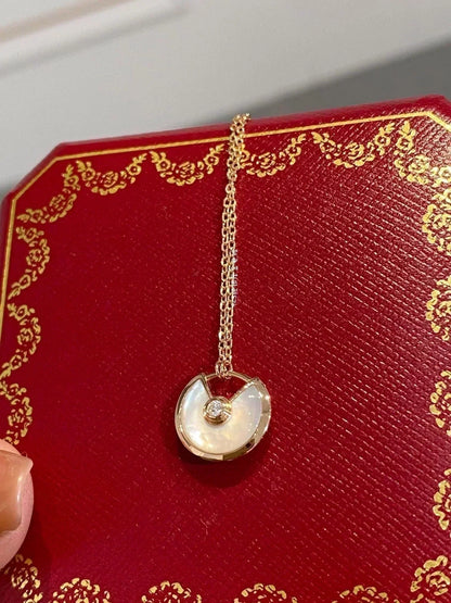 [Vicky]AMULETTE ROSE GOLD MOP NECKLACE