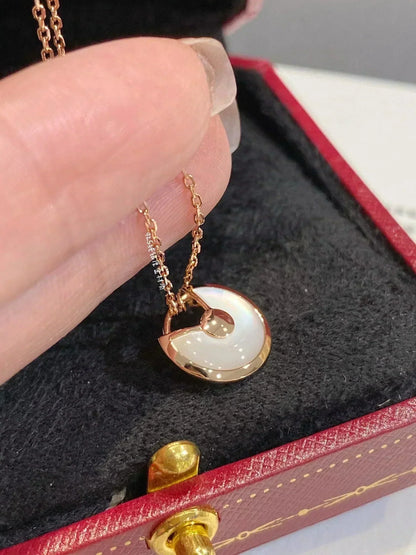 [Vicky]AMULETTE ROSE GOLD MOP NECKLACE