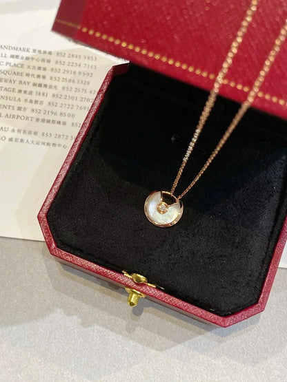 [Vicky]AMULETTE ROSE GOLD MOP NECKLACE