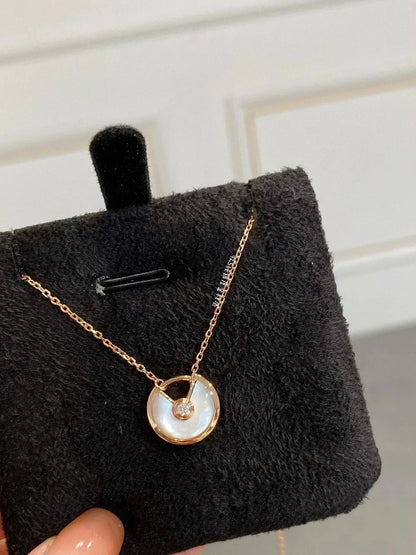 [Vicky]AMULETTE ROSE GOLD MOP NECKLACE