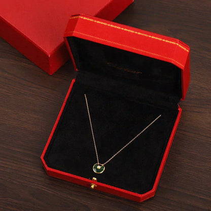 [Vicky]AMULETTE GOLD MALACHITE NECKLACE