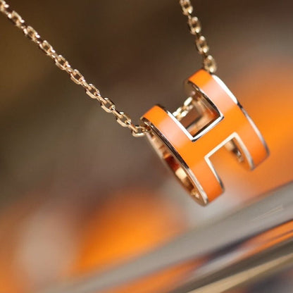 [Vicky]POP H PEDANT PINK GOLD