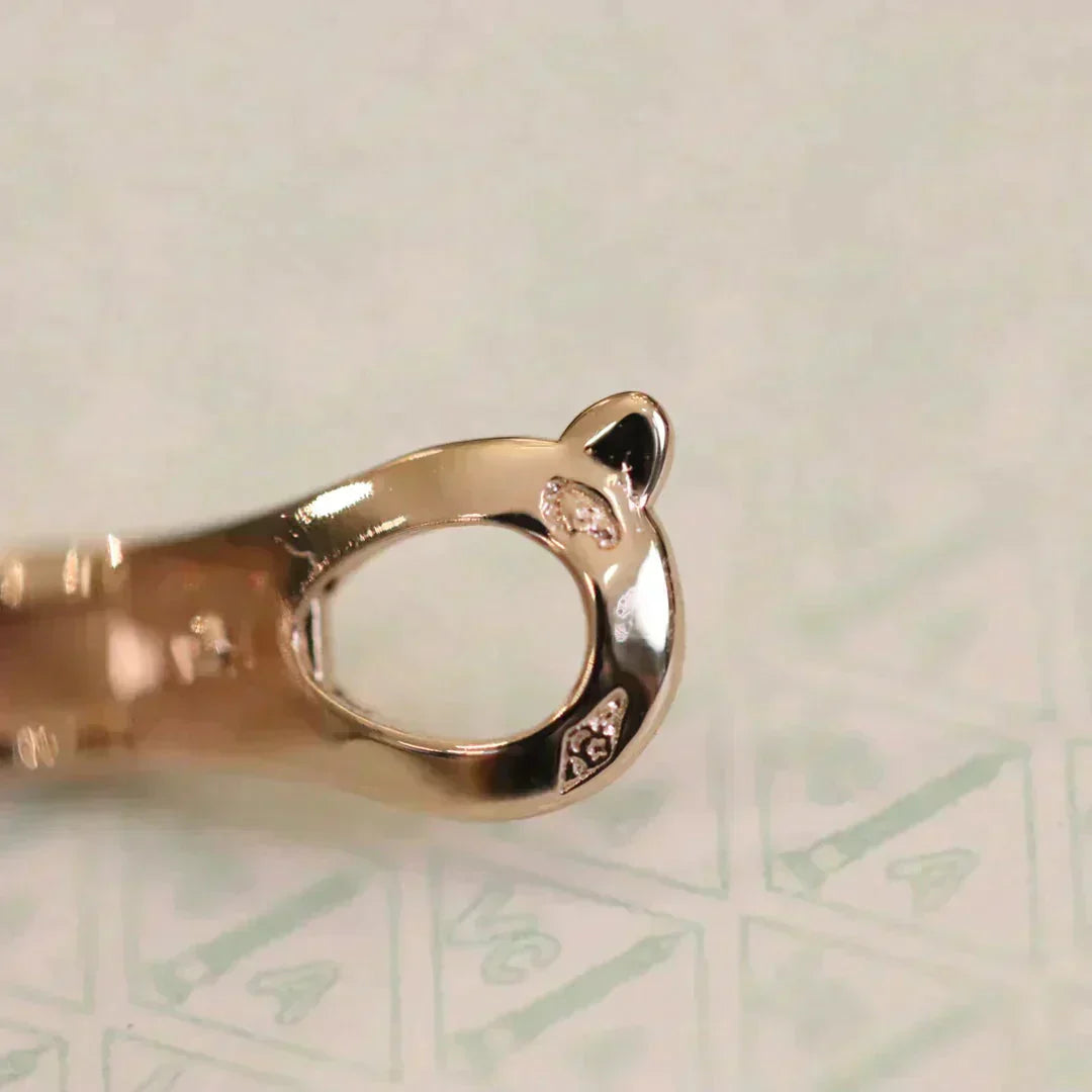 [Vicky]CLOVER MEDIUM 1 MOTIFS FUll DIAMOND EARRINGS