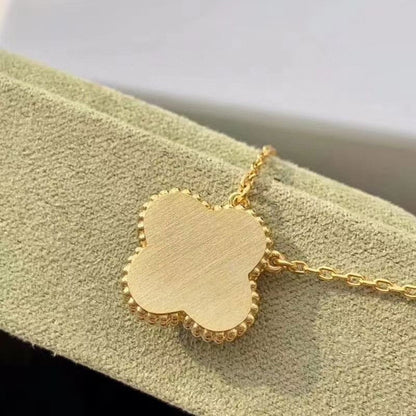 [Vicky]CLOVER 15MM DIAMOND TURQUOISE NECKLACE