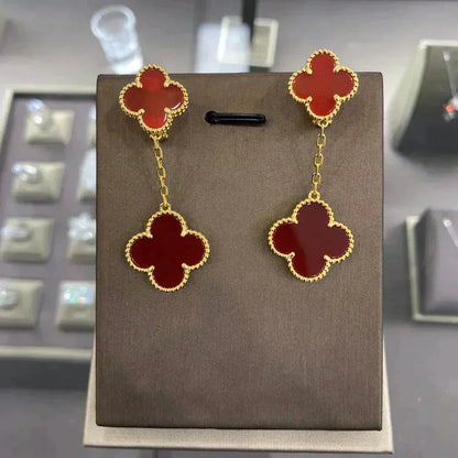 [Vicky]CLOVER 2 MOTIFS  EARRINGS (MULTIPLE CHOICESC