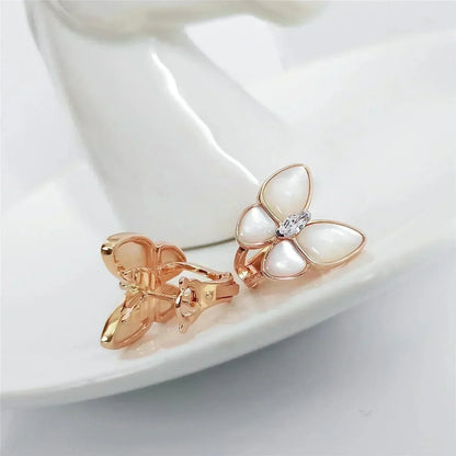 [Vicky]BUTTERFLY MOP DIAMOND EARRINGS