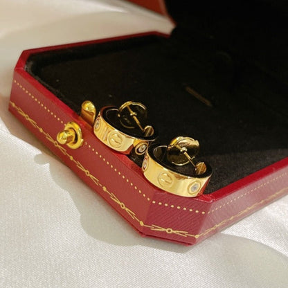 [Vicky]LOVE EARRINGS 5.7MM 2 DIAMONDS