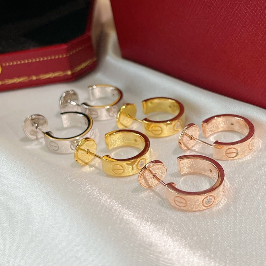 [Vicky]LOVE EARRINGS 5.7MM 2 DIAMONDS