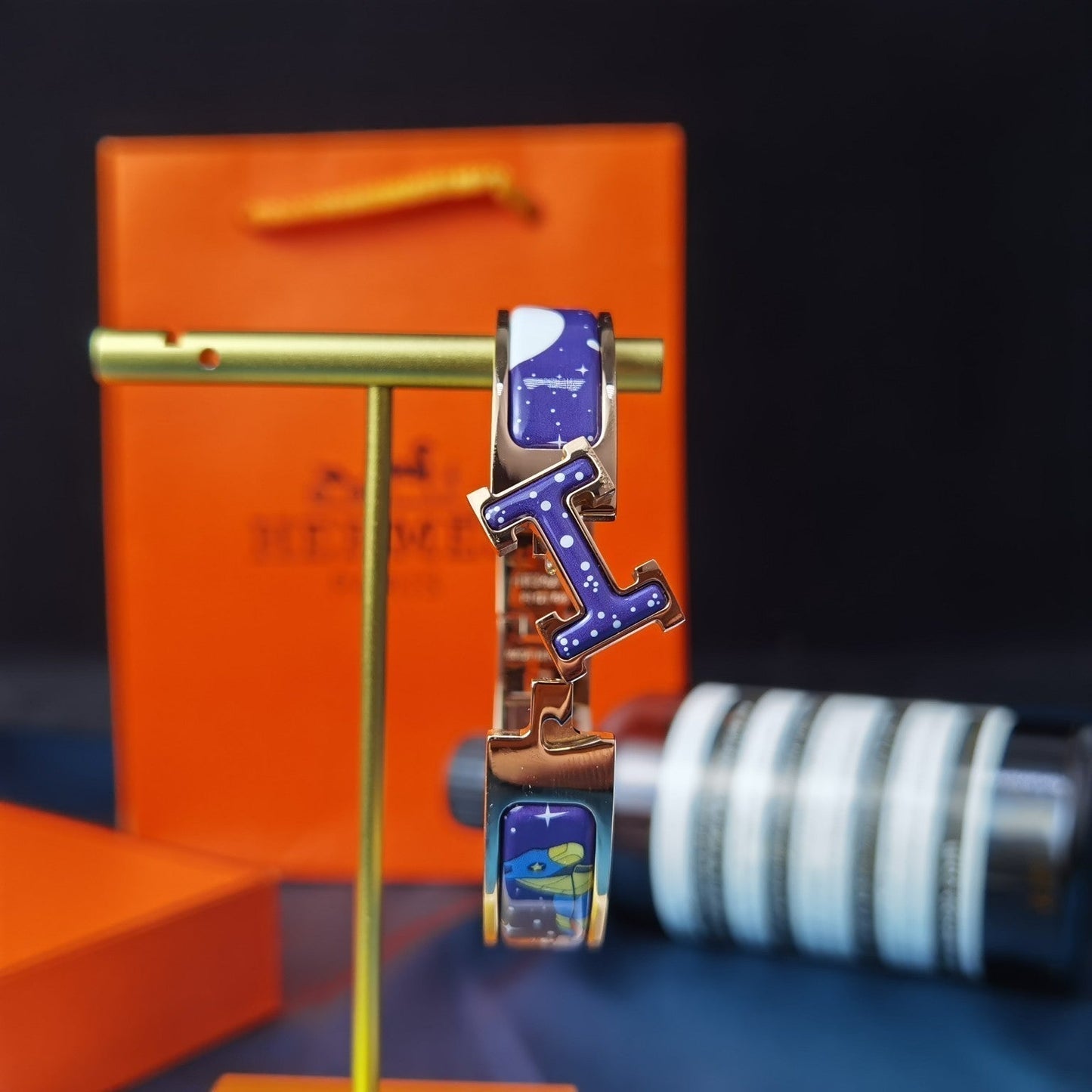 [Vicky]H STAR AND MOON BRACELET 12MM