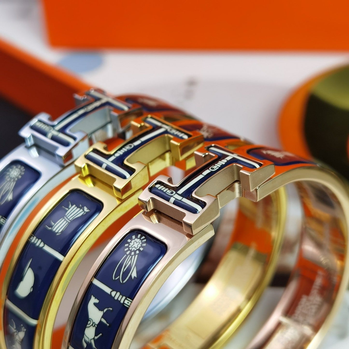 [Vicky]H COUVERTURES DARK BLUE BRACELET