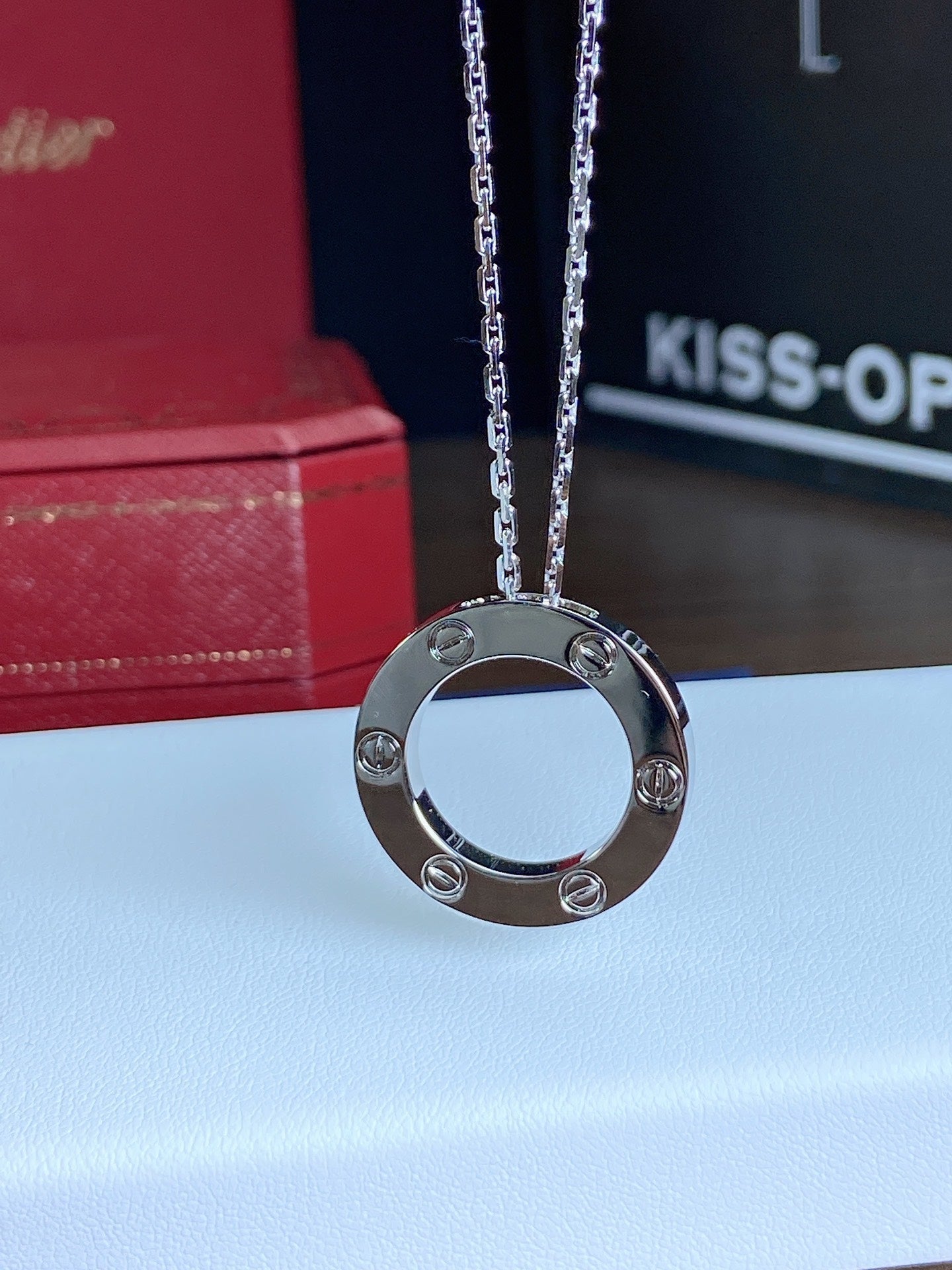 [Vicky]LOVE NECKLACE 16MM