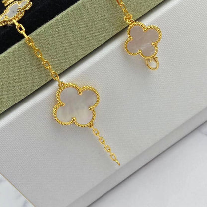 [Vicky]MAGIC CLOVER MOP GOLD BRACELET 5 MOTIFS