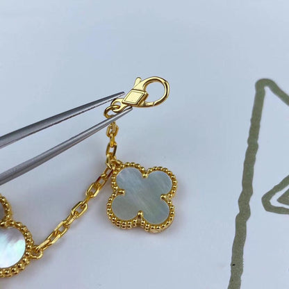 [Vicky]MAGIC CLOVER MOP GOLD BRACELET 5 MOTIFS