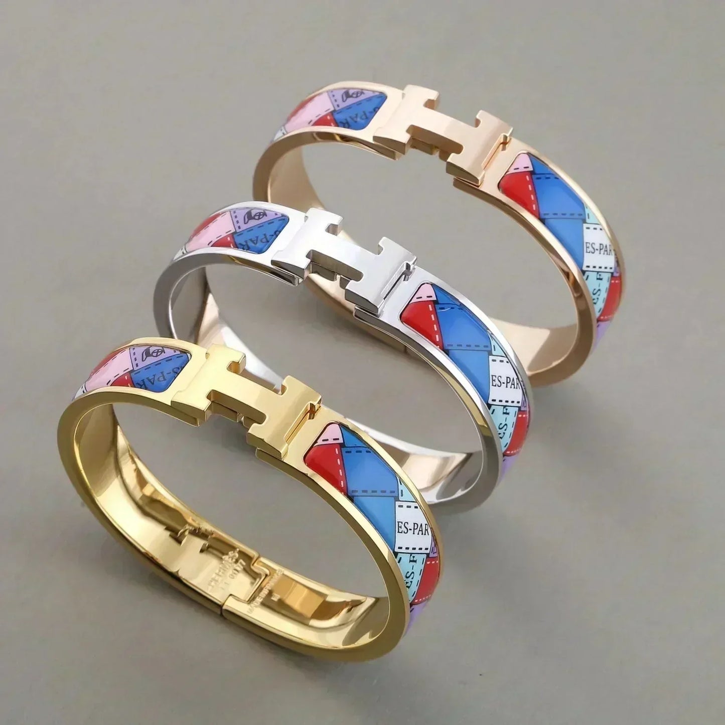 [Vicky]H BRACELET DOTTED BORDER 12MM