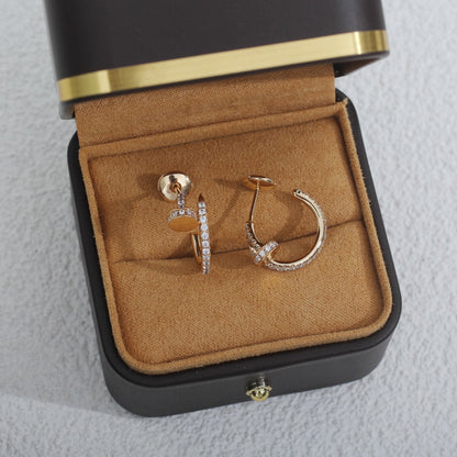 [Vicky]JUSTE EARRINGS 12.75MM PINK GOLD DIAMOND