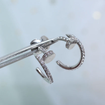 [Vicky]JUSTE EARRINGS 12.75MM SILVER DIAMOND