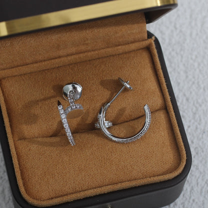 [Vicky]JUSTE EARRINGS 12.75MM SILVER DIAMOND