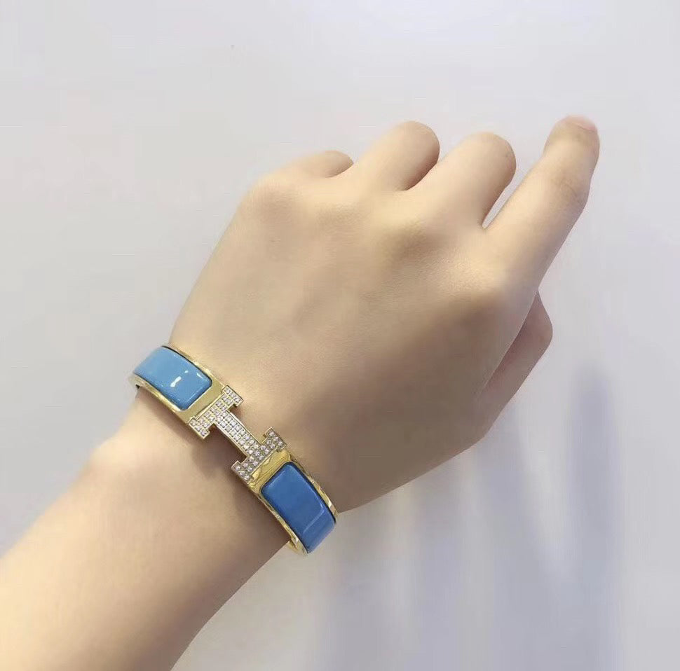 [Vicky]H CLOUD BLUE BRACELET GOLD DIAMOND