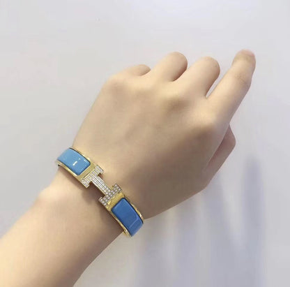 [Vicky]H CLOUD BLUE BRACELET GOLD DIAMOND