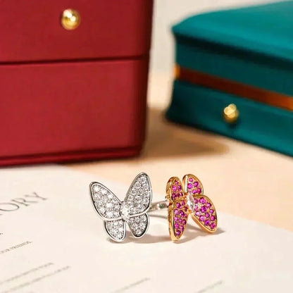 [Vicky]TWIN BUTTERFLY DIAMOND RING