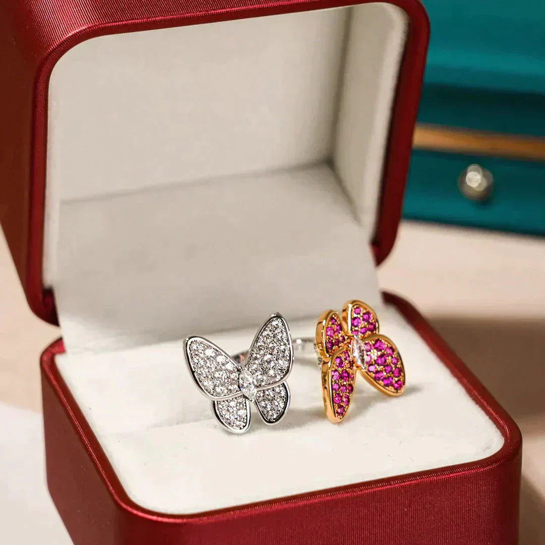 [Vicky]TWIN BUTTERFLY DIAMOND RING