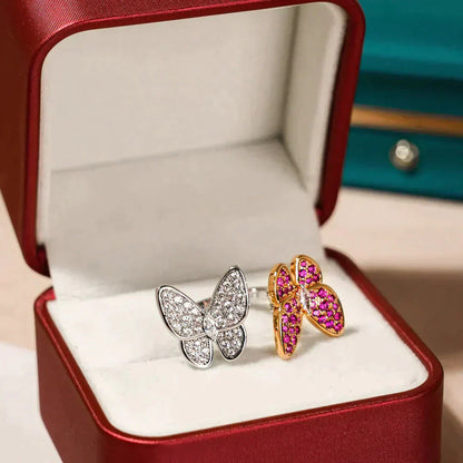[Vicky]TWIN BUTTERFLY DIAMOND RING