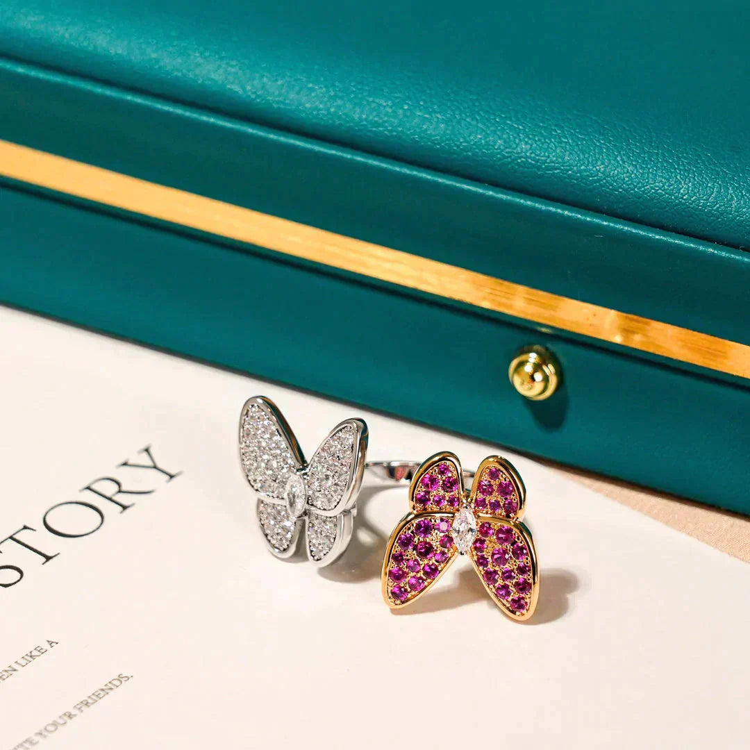 [Vicky]TWIN BUTTERFLY DIAMOND RING