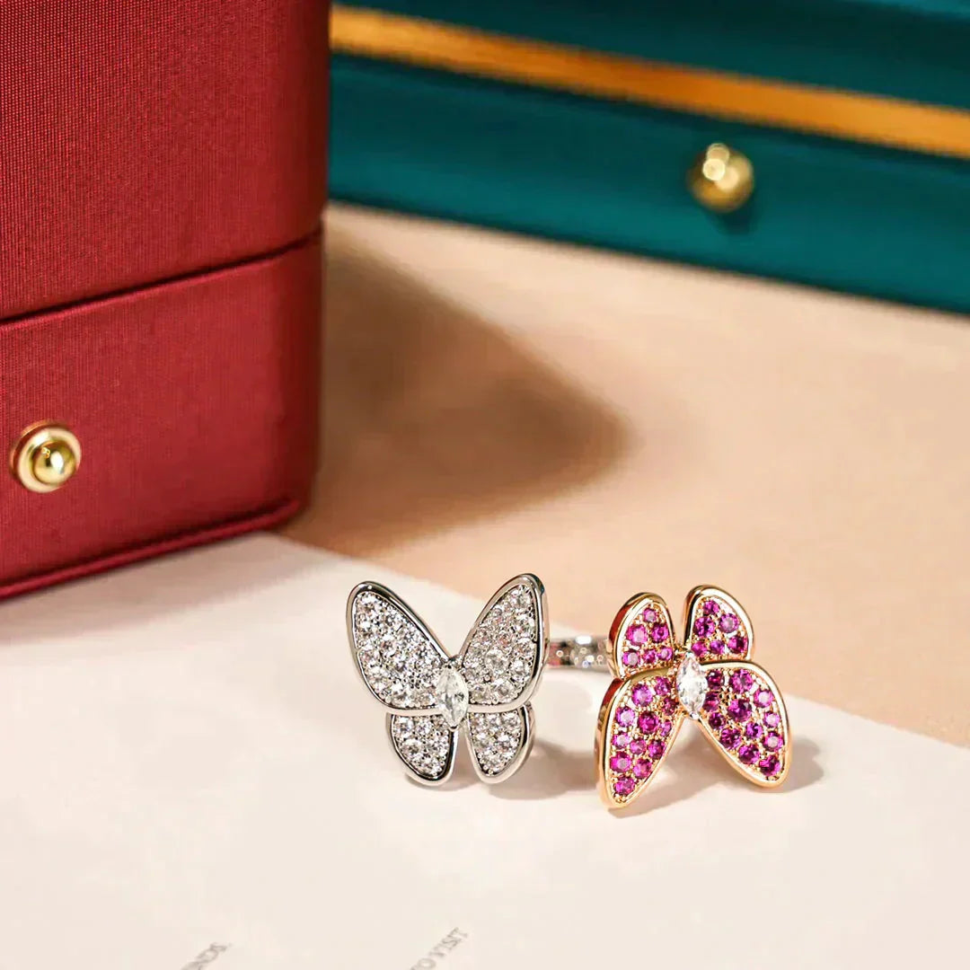 [Vicky]TWIN BUTTERFLY DIAMOND RING