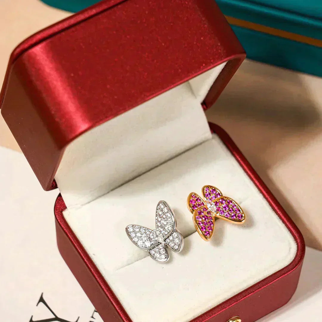 [Vicky]TWIN BUTTERFLY DIAMOND RING