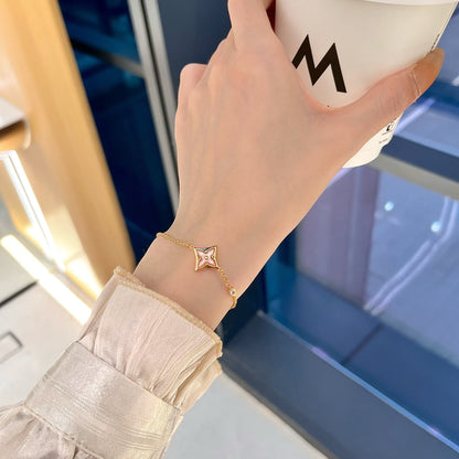 [Vicky]STAR 1 DIAMOND PINK GOLD BRACELET
