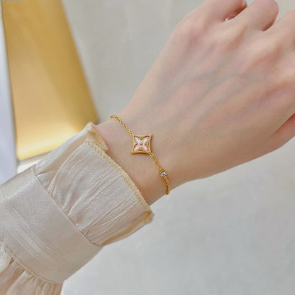 [Vicky]STAR 1 DIAMOND PINK GOLD BRACELET