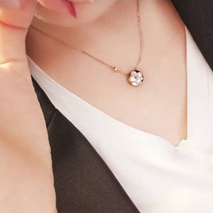 [Vicky]SUN MOP GOLD 1 DIAMOND NECKLACE