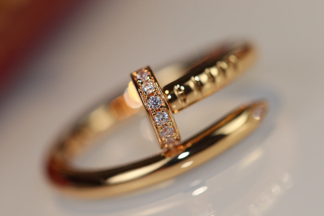 [Vicky]JUSTE RING 2.65MM GOLD DIAMOND