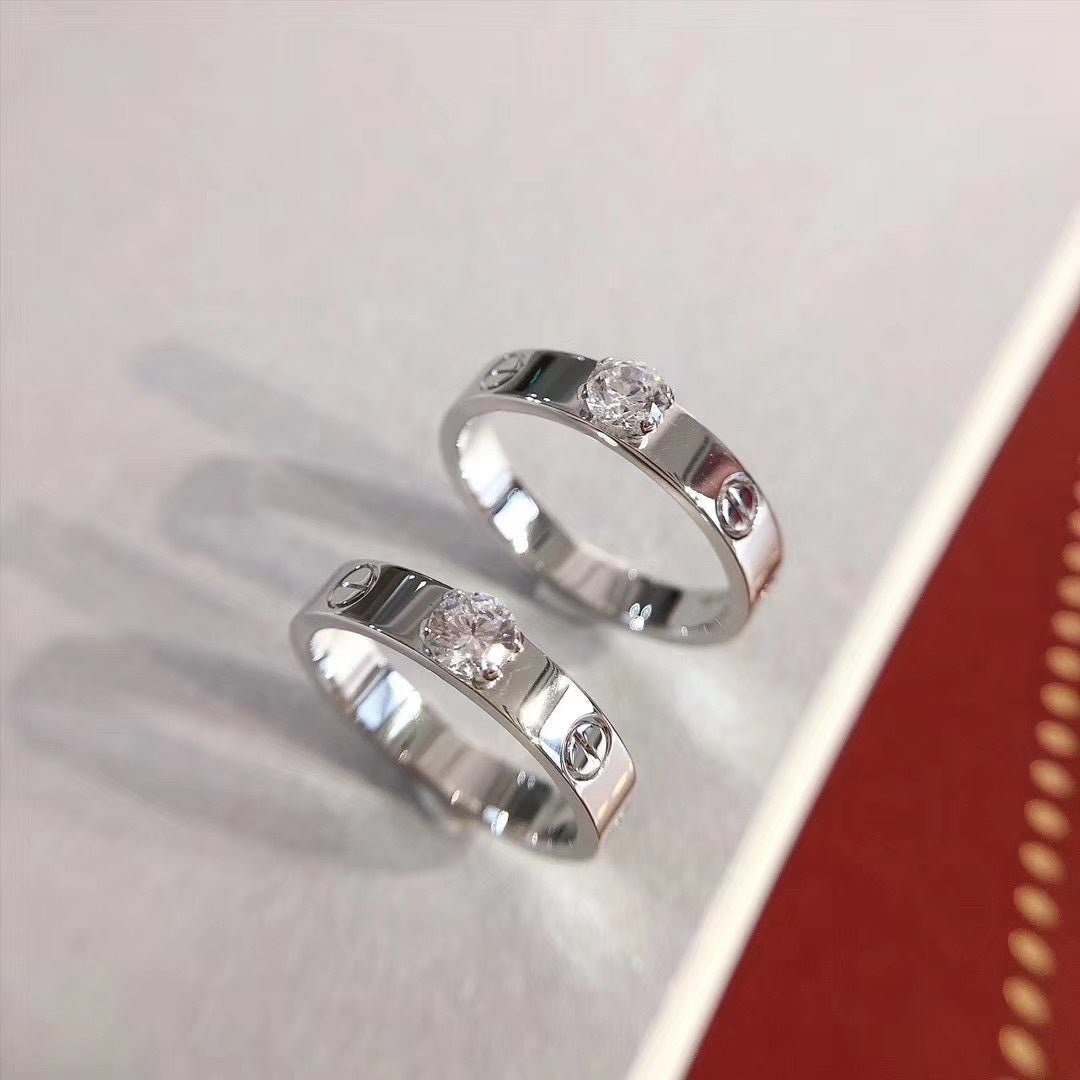[Vicky]LOVE RING 3.6MM 1 BIG DIAMOND