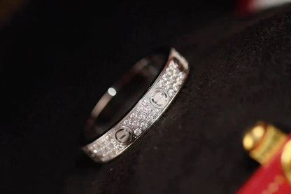 [Vicky]LOVE RING 3.6MM DIAMOND PAVED