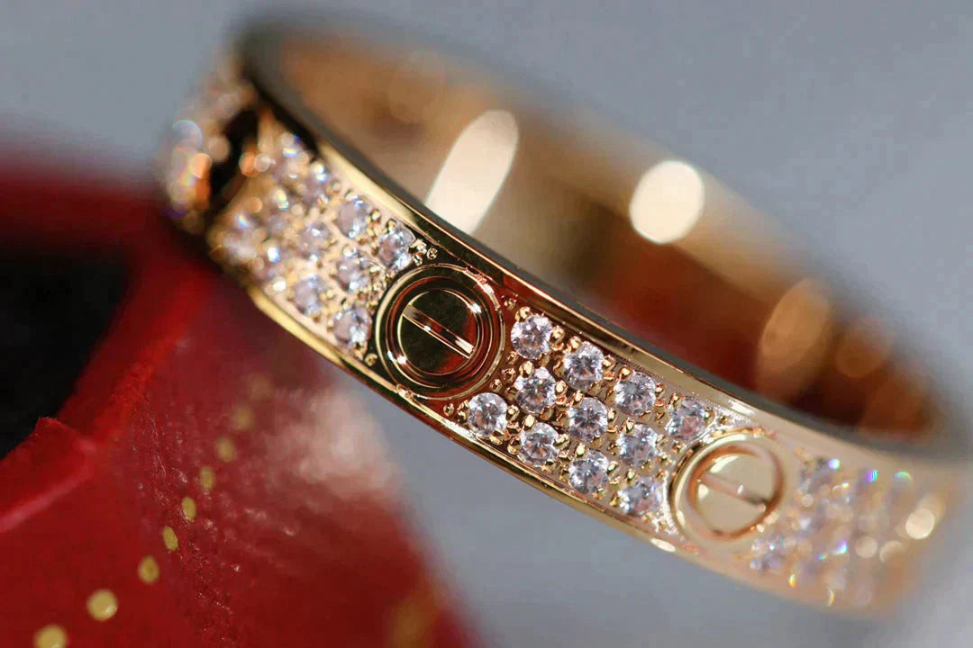 [Vicky]LOVE RING 3.6MM DIAMOND PAVED