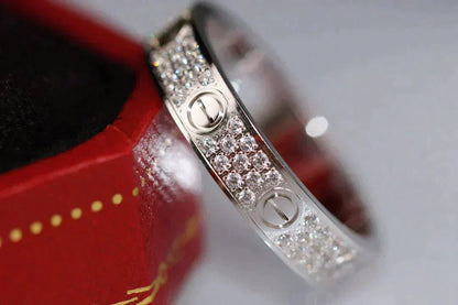 [Vicky]LOVE RING 3.6MM DIAMOND PAVED