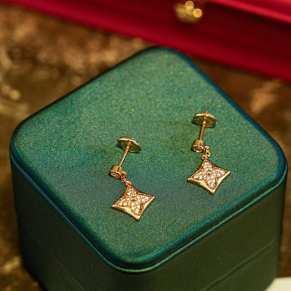 [Vicky]STAR DIAMONDS EARRINGS GOLD