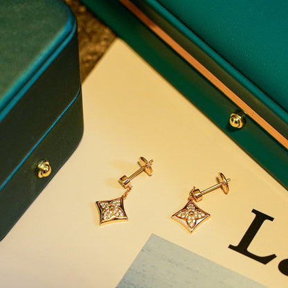 [Vicky]STAR DIAMONDS EARRINGS GOLD