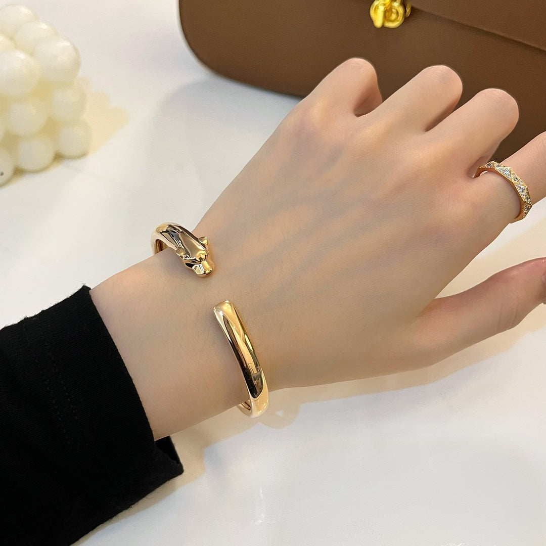 [Vicky]PANTHERE GOLD OPEN BRACELET