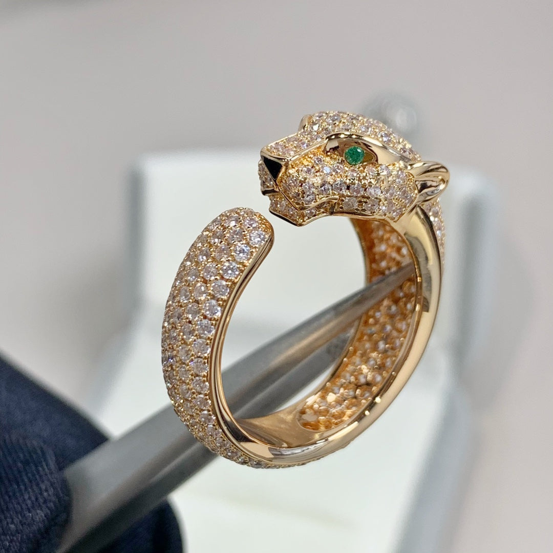 [Vicky]PANTHERE PINK GOLD DIAMOND RING