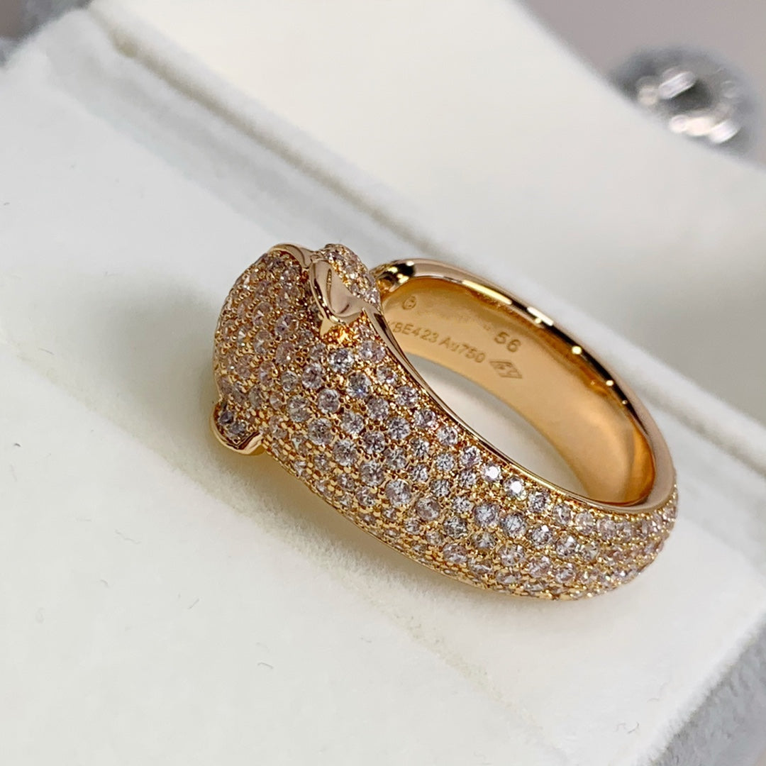 [Vicky]PANTHERE PINK GOLD DIAMOND RING