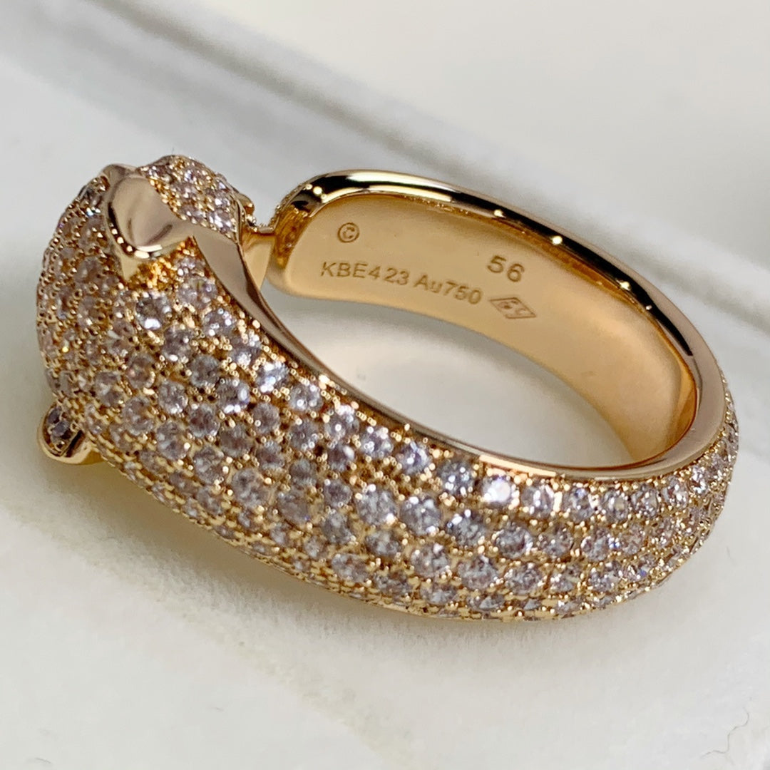 [Vicky]PANTHERE PINK GOLD DIAMOND RING