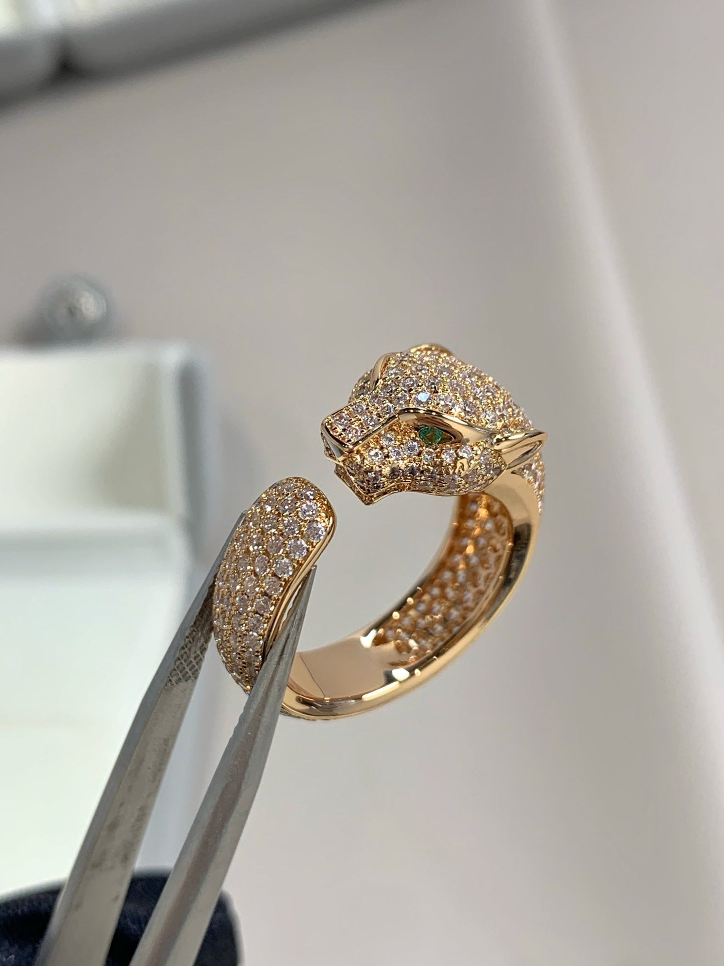[Vicky]PANTHERE PINK GOLD DIAMOND RING