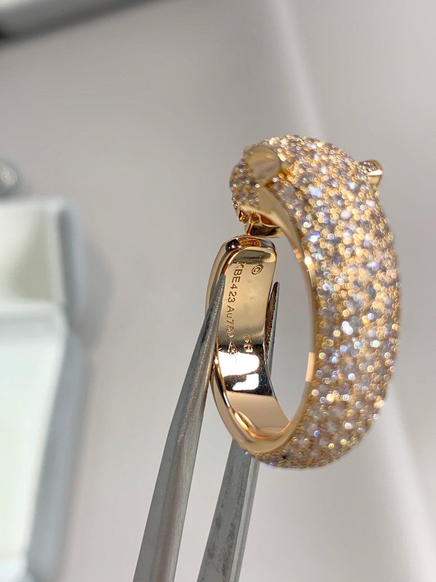 [Vicky]PANTHERE PINK GOLD DIAMOND RING