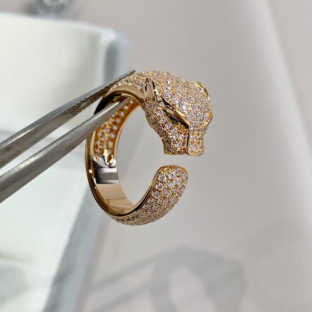 [Vicky]PANTHERE PINK GOLD DIAMOND RING