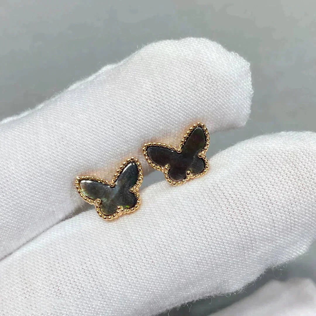 [Vicky]BUTTERFLY DARK MOP  EARRINGS