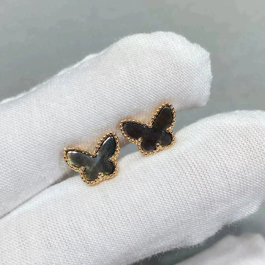 [Vicky]BUTTERFLY DARK MOP  EARRINGS