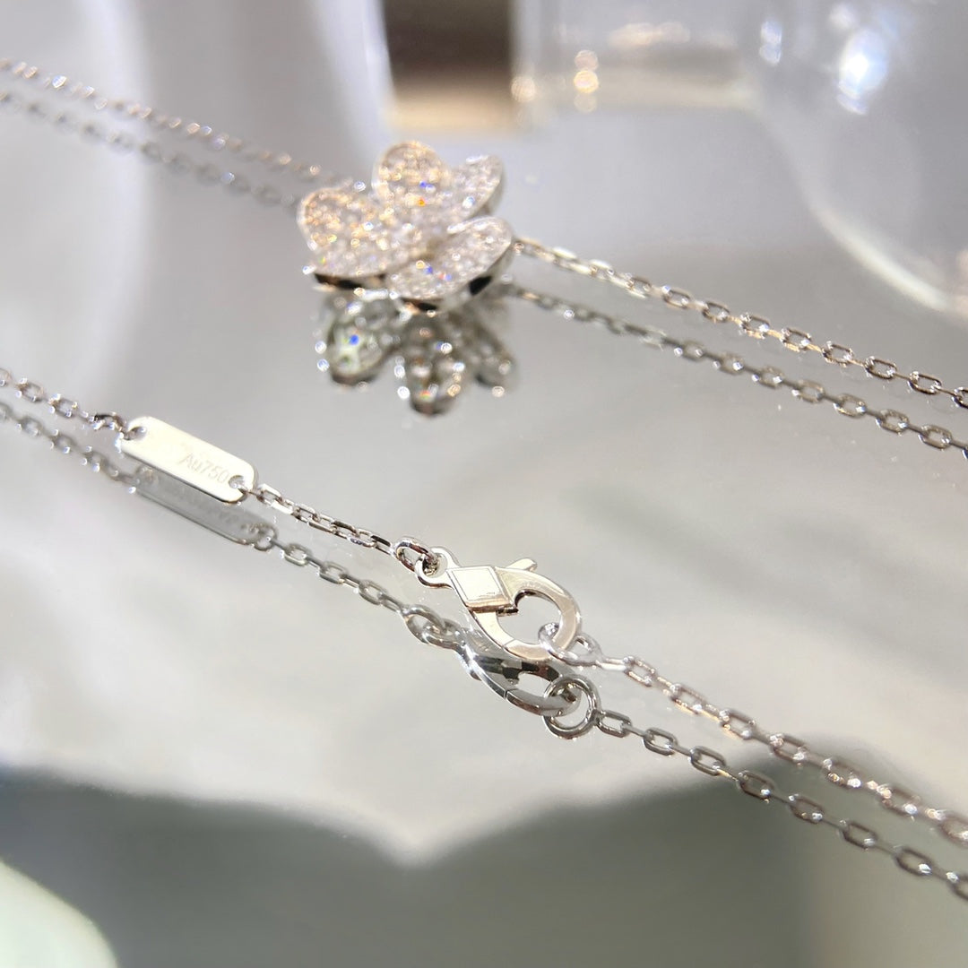 [Vicky]FLOWER DIAMOND NECKLACE